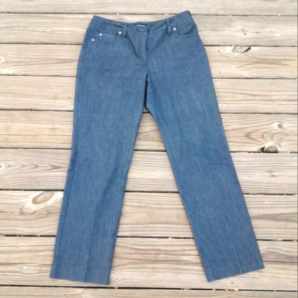 Boyfriend Jeans Cotton Petite Grey Blue Stretch